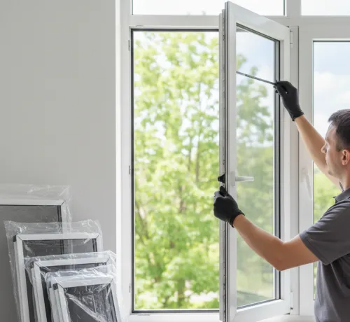 Установка рамочной москитной сетки