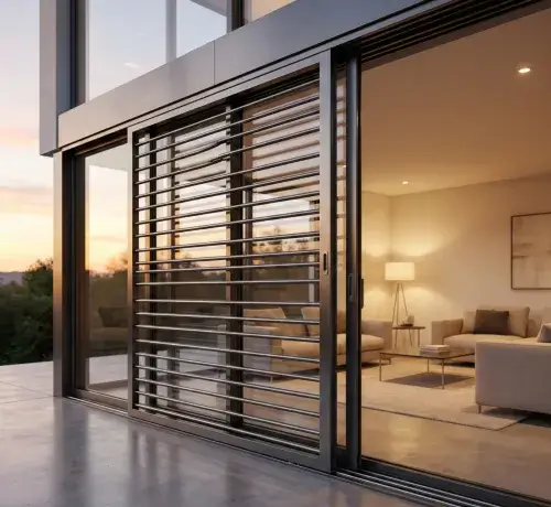 Установка раздвижных решеток