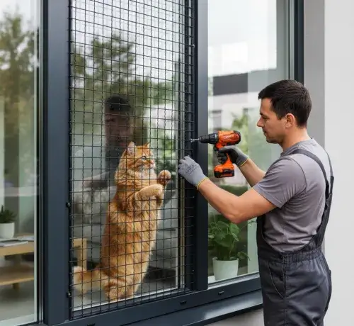 Надежные решетки Антикошка на окна