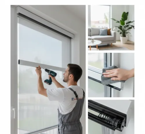 Рулонная москитная сетка — результат работы